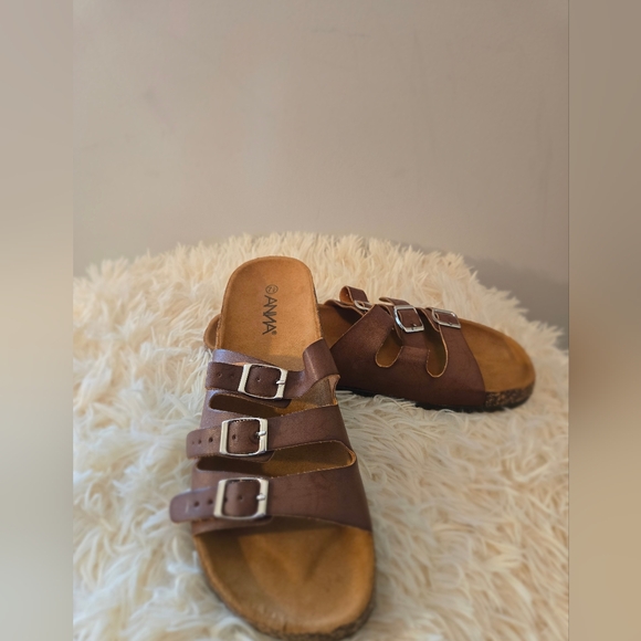 Anna Glory Women's Casual Buckle Strap Sandal Flip Flop Platform Footbed Sz 7.5 - Picture 9 of 10